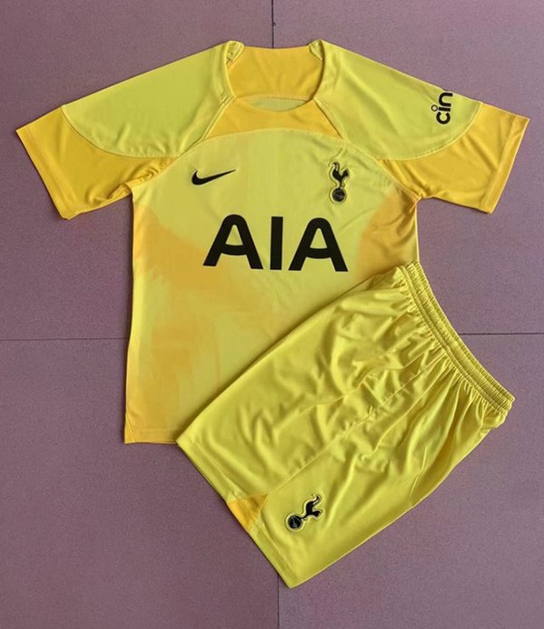 Kids-Tottenham 22/23 GK Yellow Soccer Jersey
